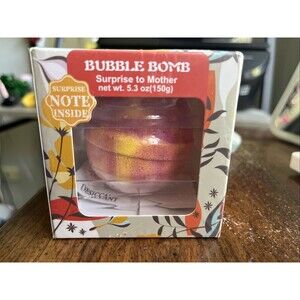 Large Yellow & Pink Bubble Bath Bomb with Surprise Note Quote To Mother Inside